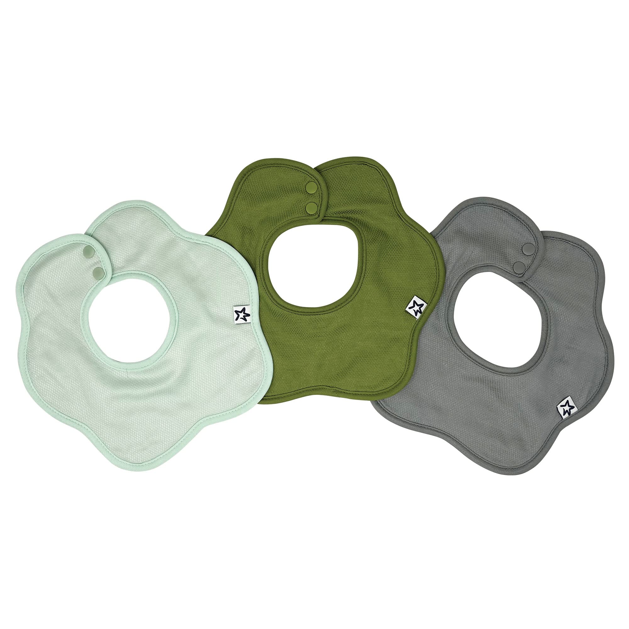 360° Rotating Waterproof & Absorbent Baby Drool Bibs - 3 Pack Soft Teething Bibs for Infants & Toddlers | Ideal for Feeding, Teething & Messy Playtime
