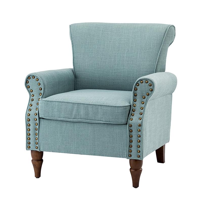 Hypanis Upholstered Armchair with Solid Wood Legs - Modern Living Room Accent Chair for Home, Office & Reading Nook - Comfortable Lounge Chair for Relaxing & Decor