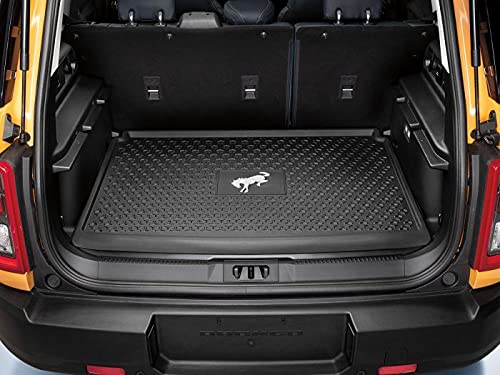 Premium 5-Piece Black Rubber Floor Mats Set - Front, Rear & Cargo Liners for 2021-2022 Ford Bronco Sport (Fits Models with Full Size Spare Tire) - All-Weather Protection & Easy Cleaning for Off-Road Adventures & Daily Commutes
