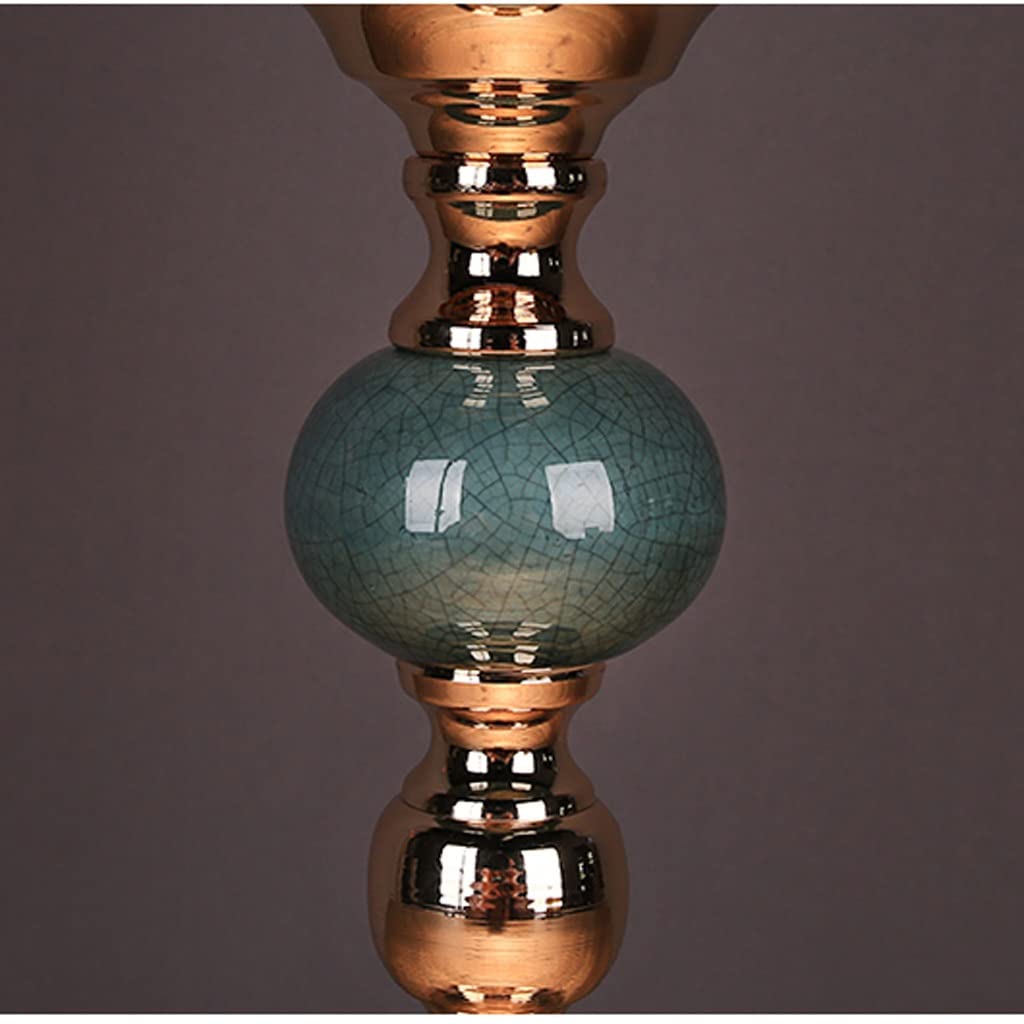 TOMYEUS Chinese-Style Ceramic Candle Holder - Elegant Home Decor for Dining Table, Romantic Dinner Lighting, Wine Cabinet Display | Perfect for Weddings, Parties & Cozy Evenings (Size A)