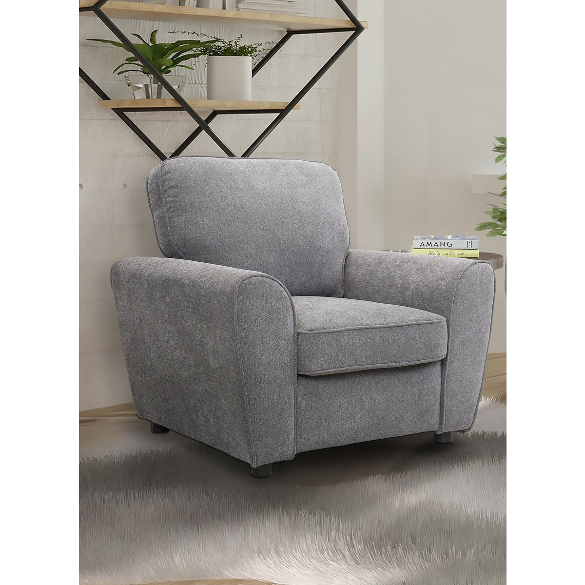Bethany Collection Grey Fabric Chair - Modern Living Room & Office Seating for Comfort & Style