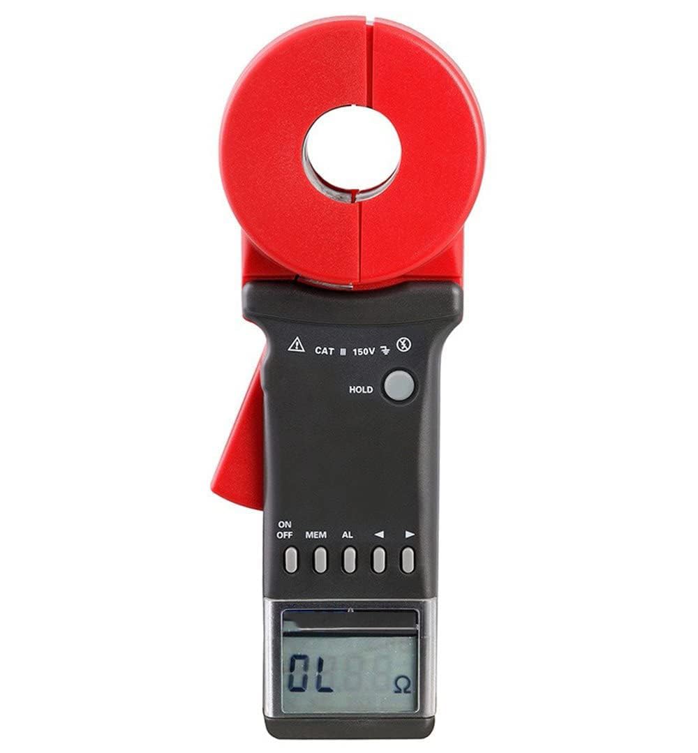 ETCR2100 Earth Resistance Tester Meter - 32mm Clamp Size, LCD Display, 0.01 to 1200 Ohm Range - Perfect for Electrical Grounding Testing in Industrial and Home Applications