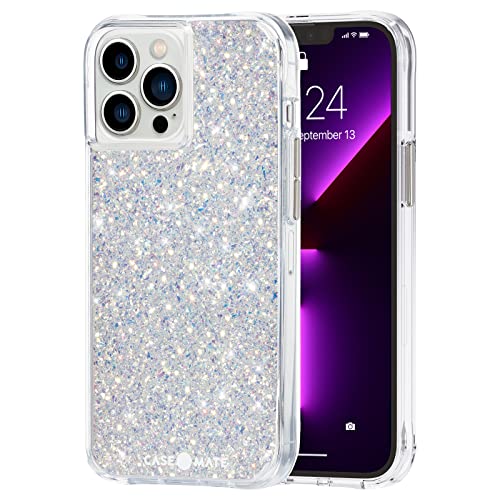 Case Mate Clear Twinkle MagSafe Compatible iPhone 13 Pro Max Case with Sparkling Stardust Design - Perfect for Everyday Protection & Wireless Charging