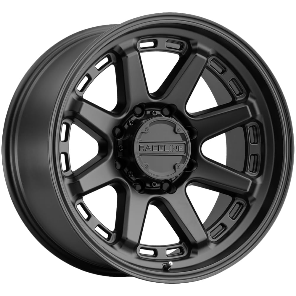Raceline Wheels Scout 947 Satin Black Wheel - 20x9 Inches, 8x170mm Bolt Pattern, 0mm Offset - Perfect for Off-Road Trucks & SUVs