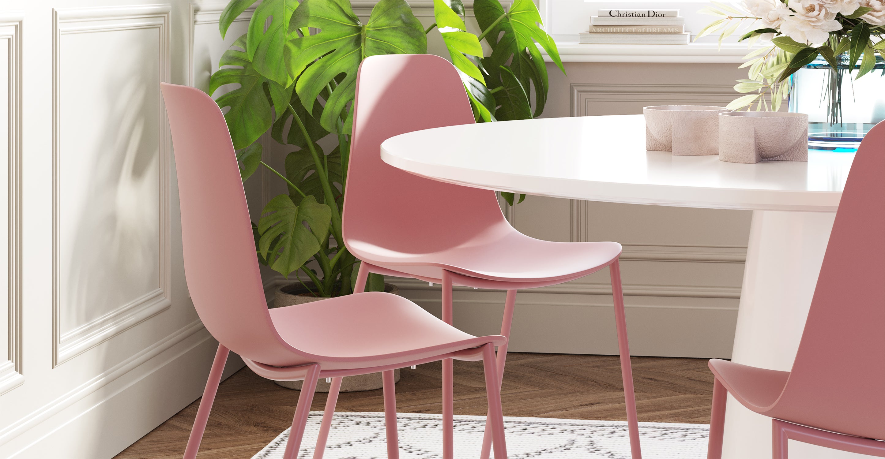Isla Dining Chair - Modern Wooden Dining Room Chairs Set of 2, Comfortable Upholstered Seat with Sturdy Metal Legs - Perfect for Kitchen, Dining Room, Breakfast Nook & Home Decor