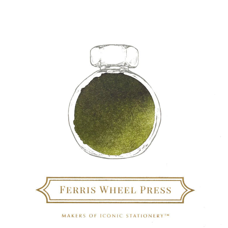 Ferris Wheel Press Peter Moss Fountain Pen Ink - Premium Bottled Ink for Calligraphy, Journaling & Artistic Writing - Perfect for Fountain Pens, Dip Pens & Art Projects