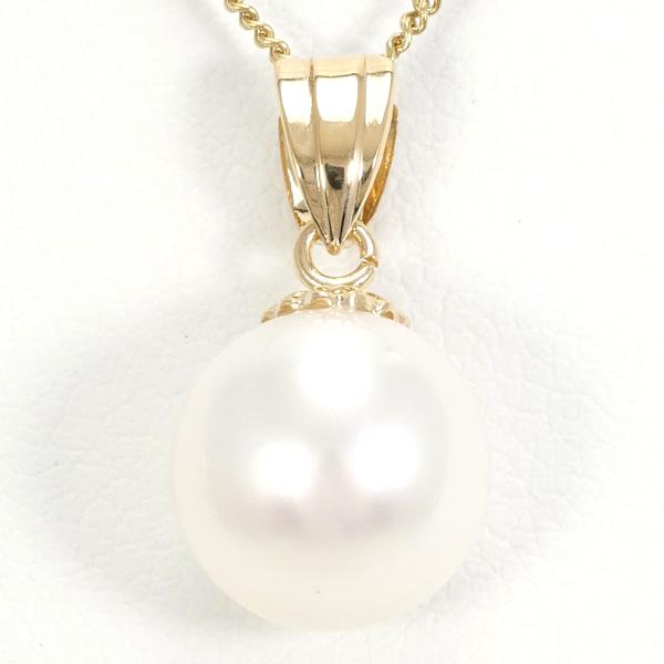 18K Yellow Gold Pearl Necklace for Women - Elegant Luxury Jewelry Gift for Brides, Anniversary & Special Occasions