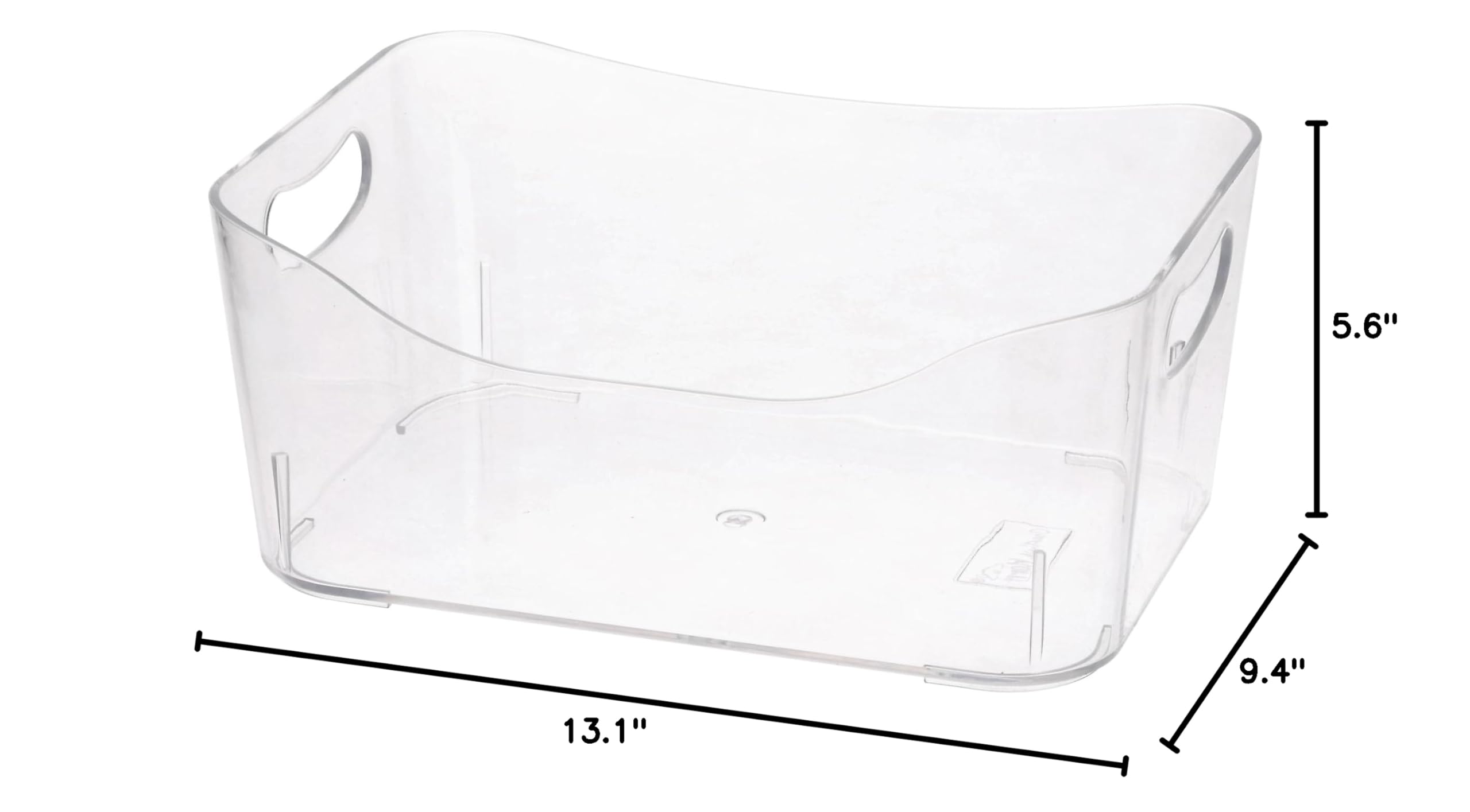 YBM HOME Clear Plastic Storage Bins - Medium Size Organizer Baskets for Kitchen Pantry, Under Sink Bathroom, Toys & Food Storage | Space-Saving Home Organization Solution