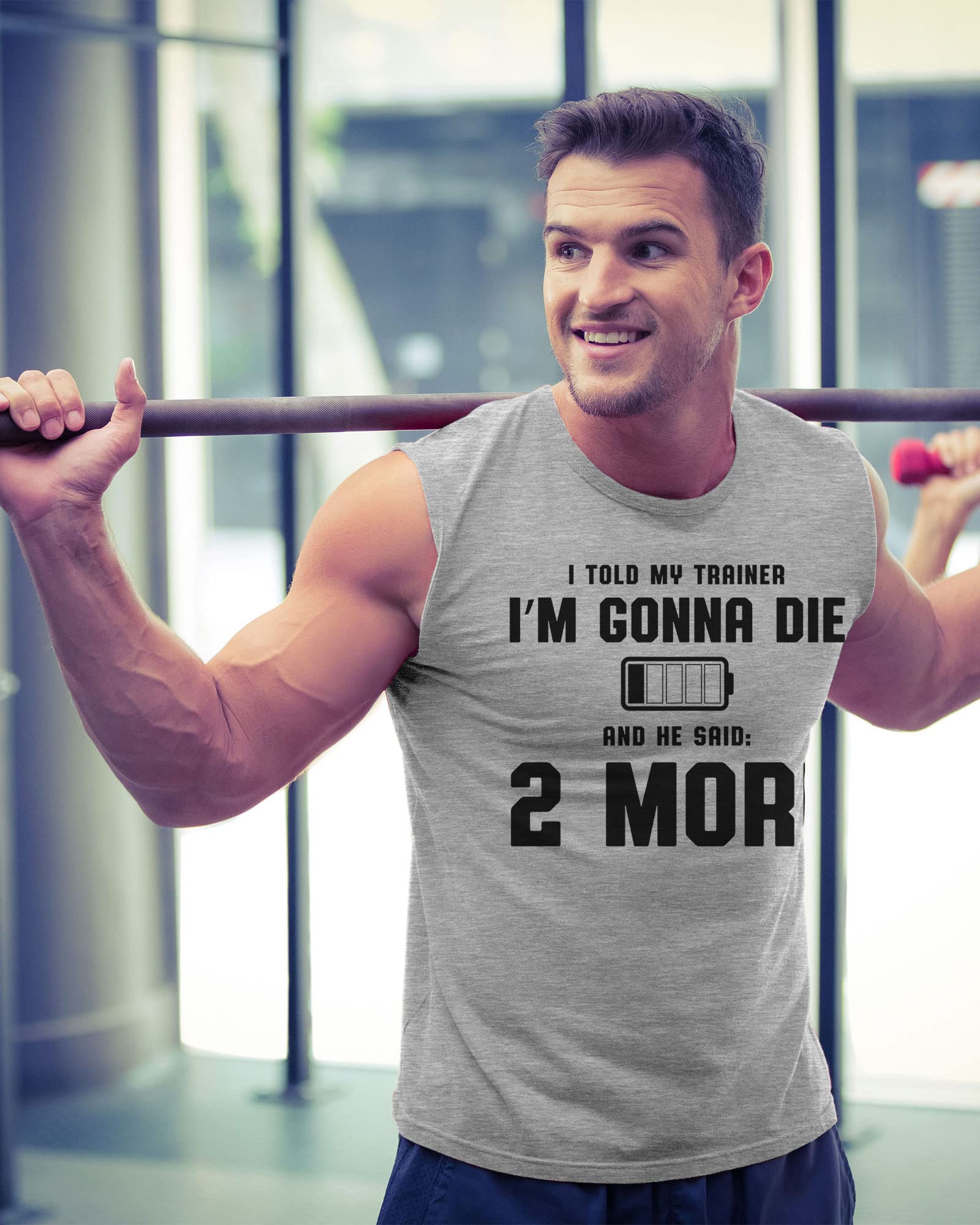 Funny Gym Tank Tops for Men - Sleeveless Workout Shirts with Graphic Designs | Perfect for Weight Lifting, Bodybuilding & Fitness Training