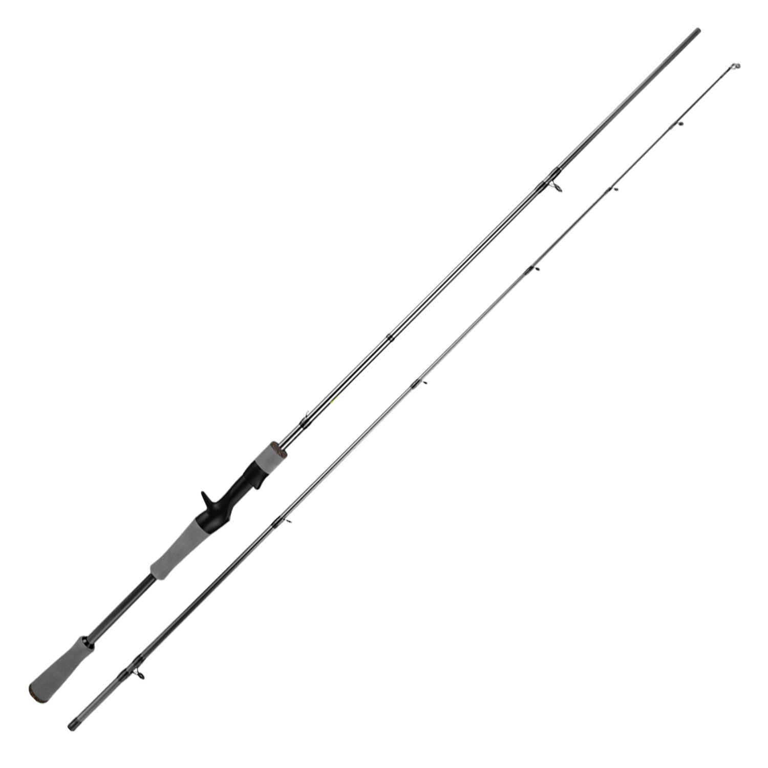 Pioneer Bass 2-Piece Casting Rod - High Performance Fishing Rod for Freshwater & Saltwater - Perfect for Bass Fishing, Kayak Fishing, and Shore Casting