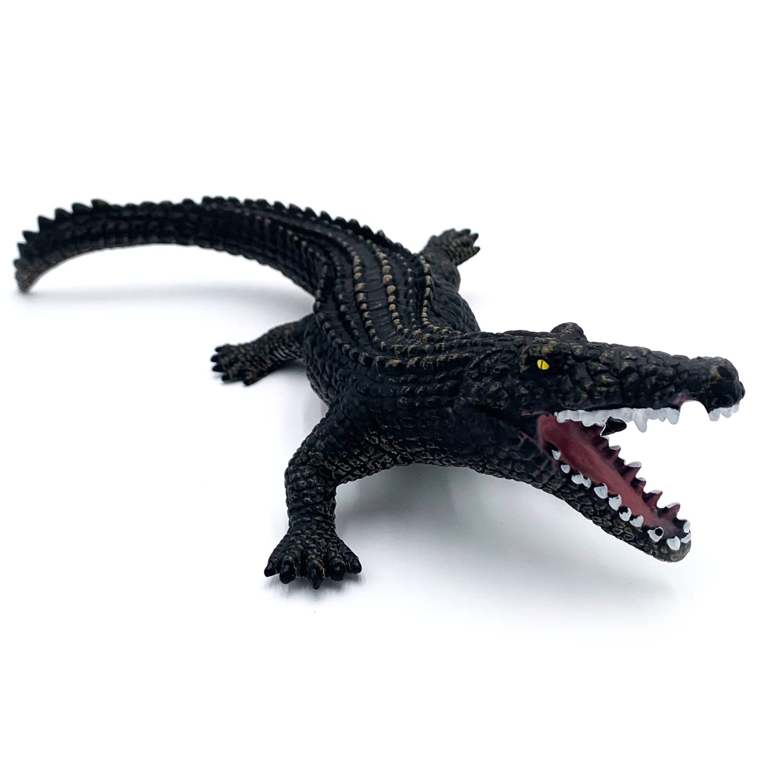 Gemini & Genius Crocodile Toy - Realistic Soft Plastic Alligator Figure for Kids | Educational Animal Learning, Cake Topper, Bath & Pool Swim Toys | Perfect for Jungle-Themed Parties, Stocking Stuffers & STEM Play