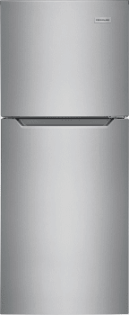 Frigidaire FFET1022UV 10.1 Cu. Ft. Compact Top Freezer Refrigerator - Stainless Steel Apartment Fridge for Small Spaces, Dorms & Kitchenettes