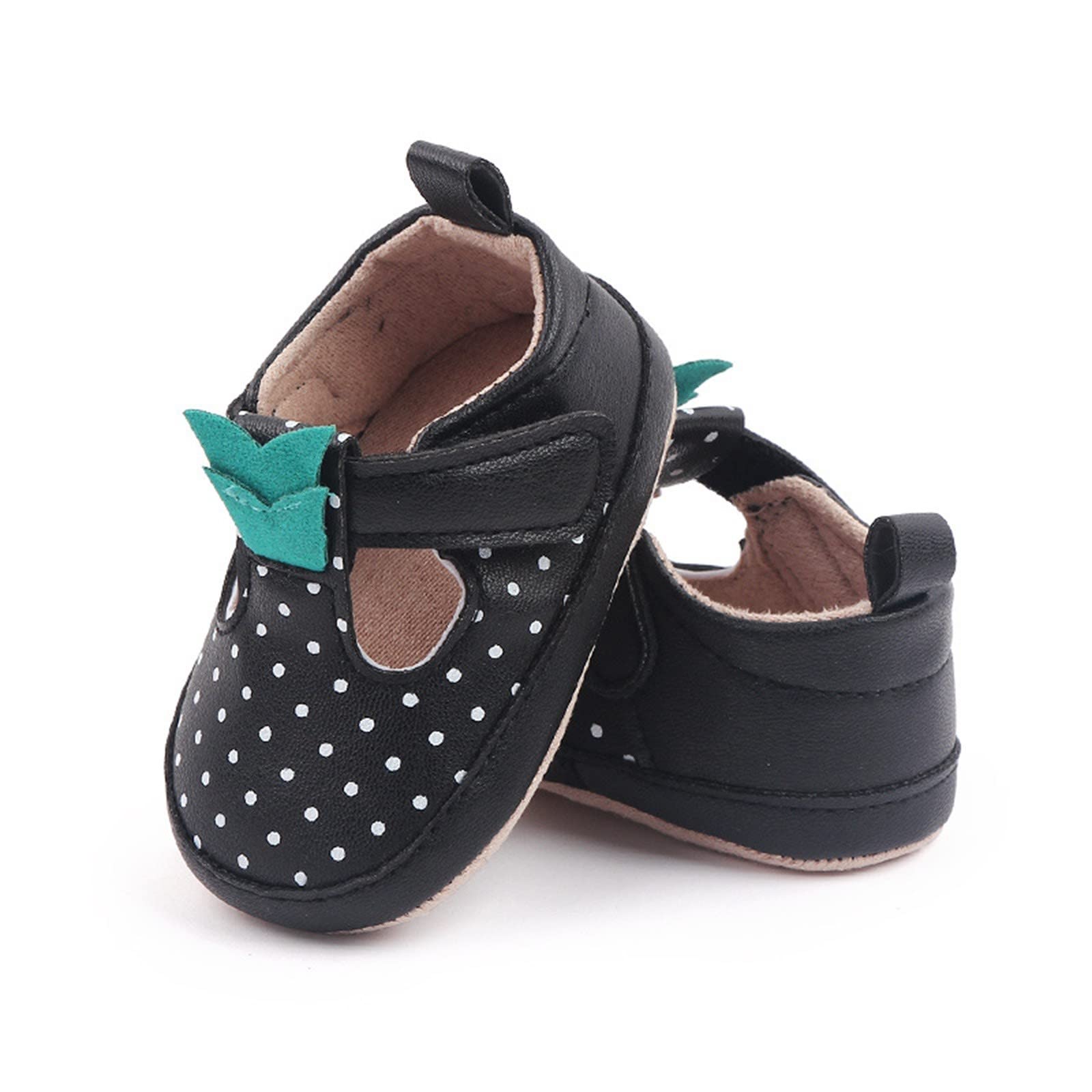 **Non-Slip Breathable Toddler Sandals for Boys & Girls - Soft Sole Baby Shoes with Polka Dots (Black, 12 Months) - Perfect for Beach, Park & Playtime**