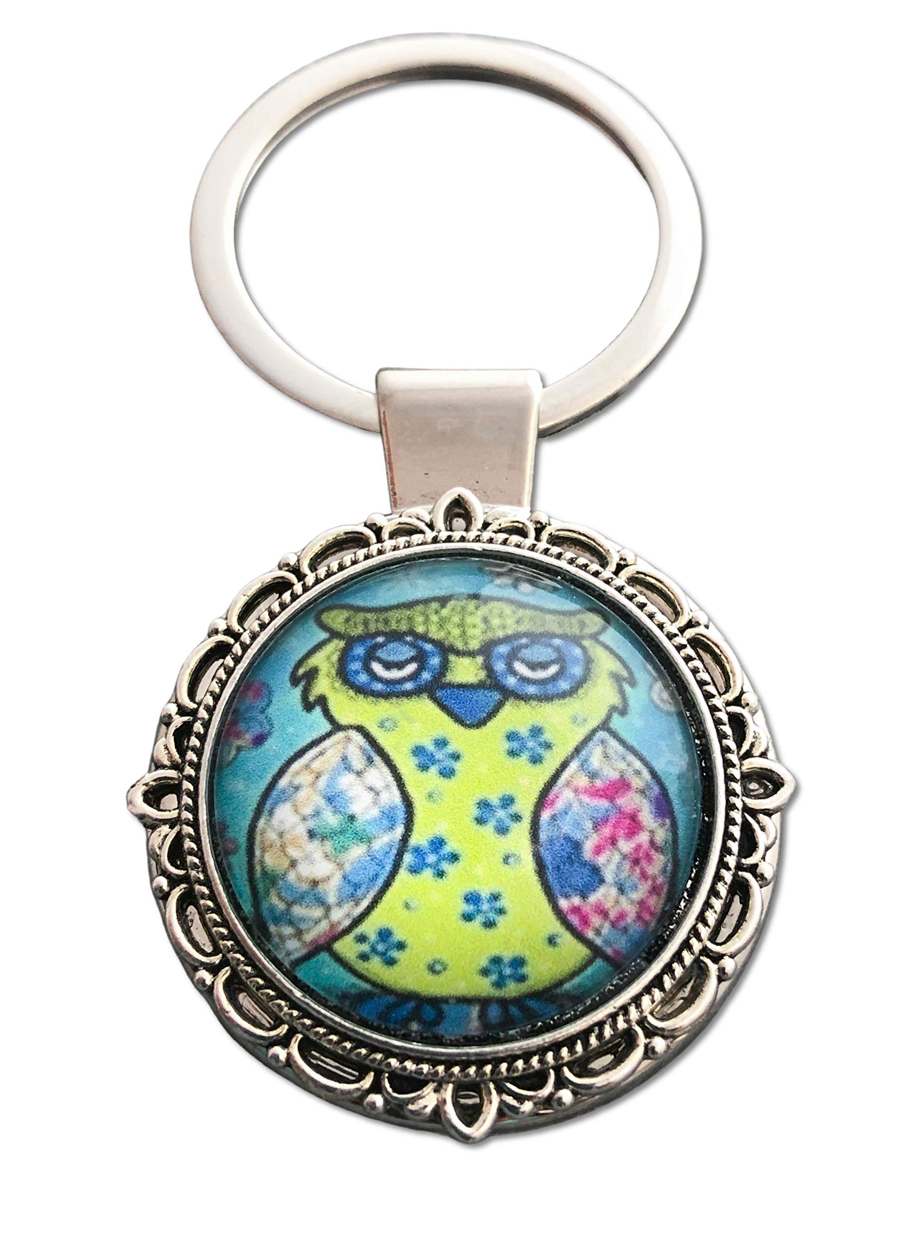 Bohemian Owl Keychain Key Holder - Handmade Leather Keyring for Women & Men - Perfect for Gifts, Home Decor, and Everyday Use