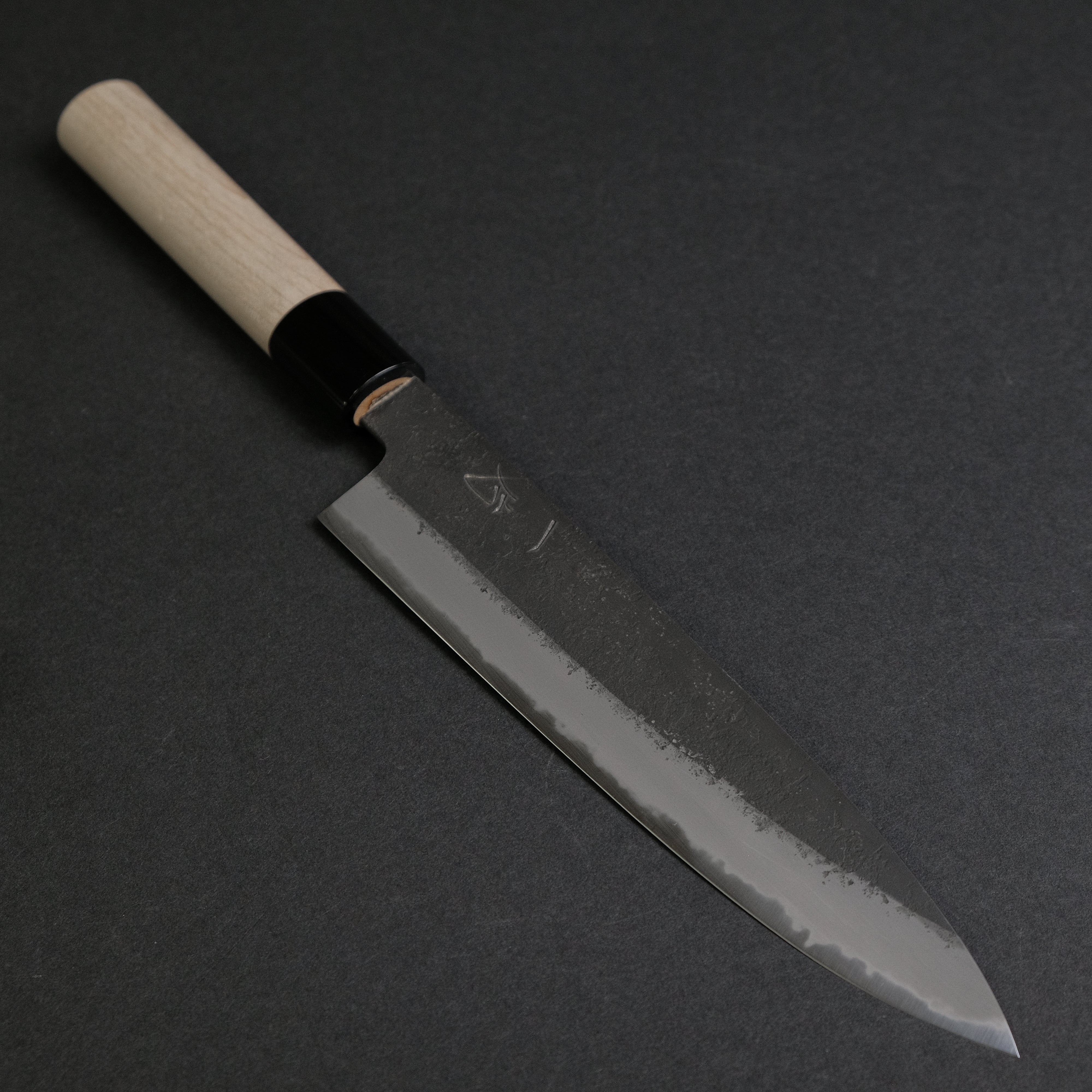 Hitohira Hinode Nashiji White #2 Petty Knife 195mm - Japanese Chef Knife with Ho Wood Oval Handle - Perfect for Slicing, Peeling & Precision Cutting in Professional Kitchens & Home Cooking