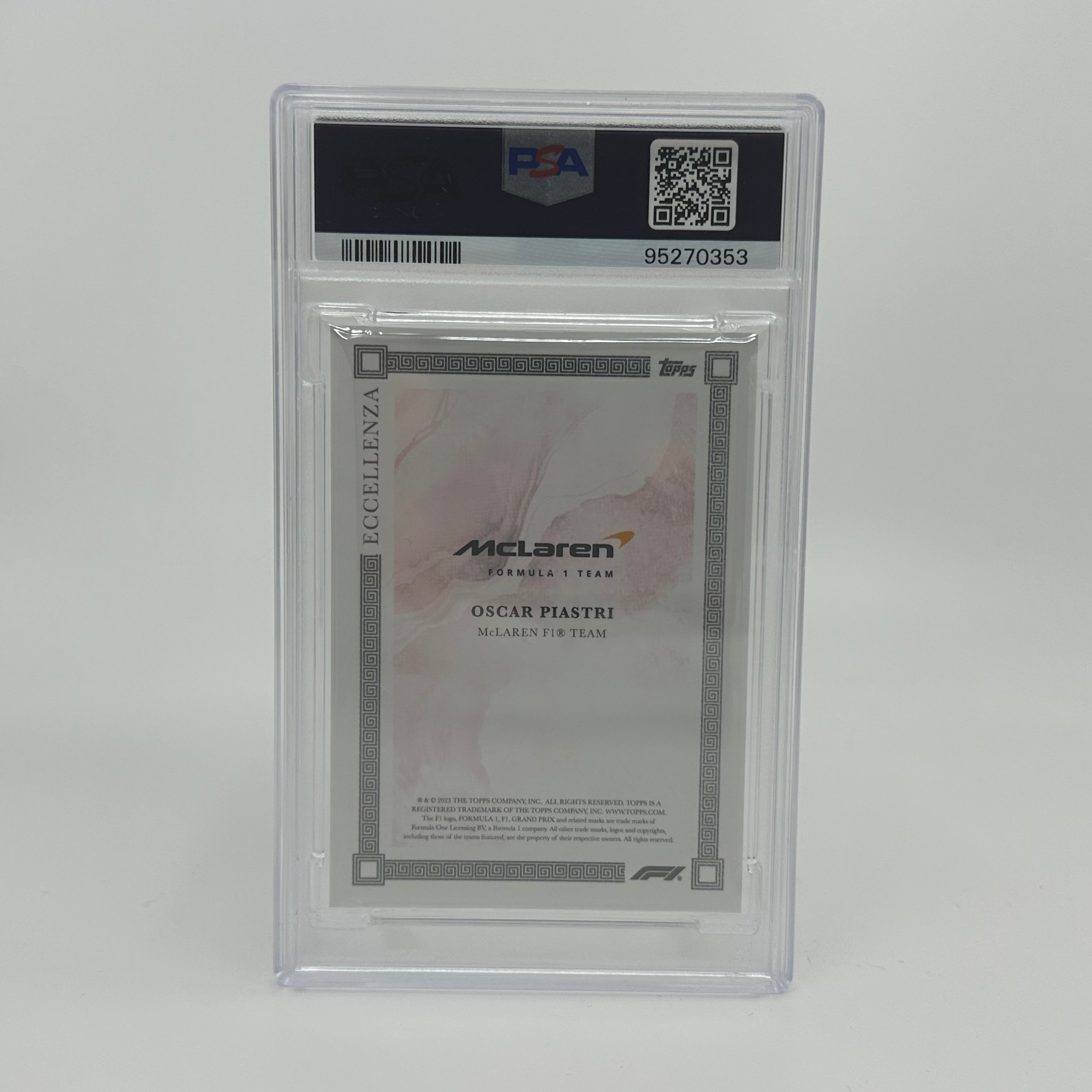 2023 Oscar Piastri Rookie Card PSA 9 - 07/10 Red Eccellenza Driver - Perfect for Collectors & Racing Fans, Great for Display & Investment