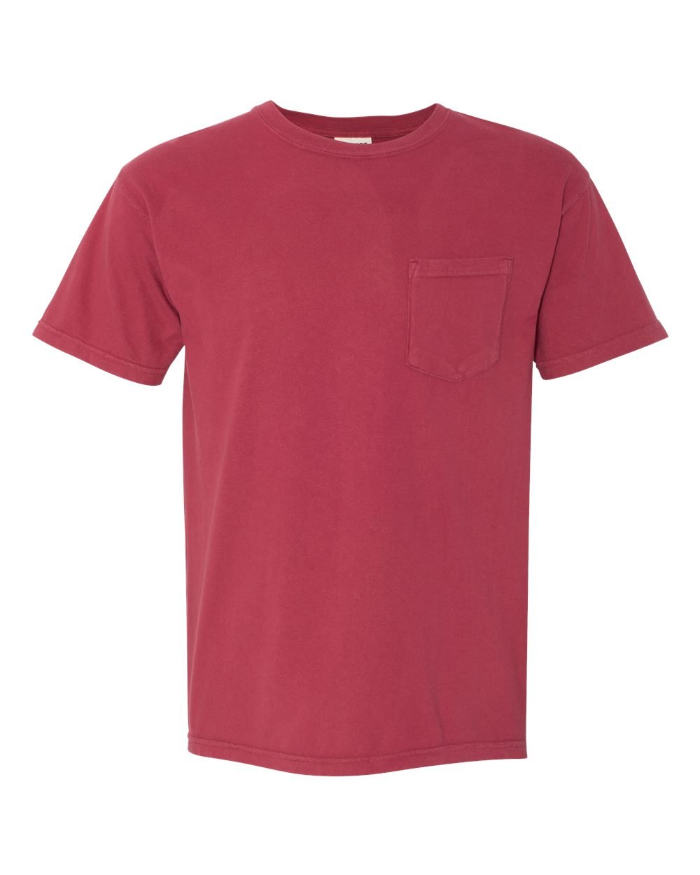 Comfort Colors 6.1 oz. Garment-Dyed Pocket T-Shirt (6030CC) - Soft Vintage Washed Cotton Tee in Chili Red - Perfect for Casual Wear, Screen Printing & Everyday Comfort
