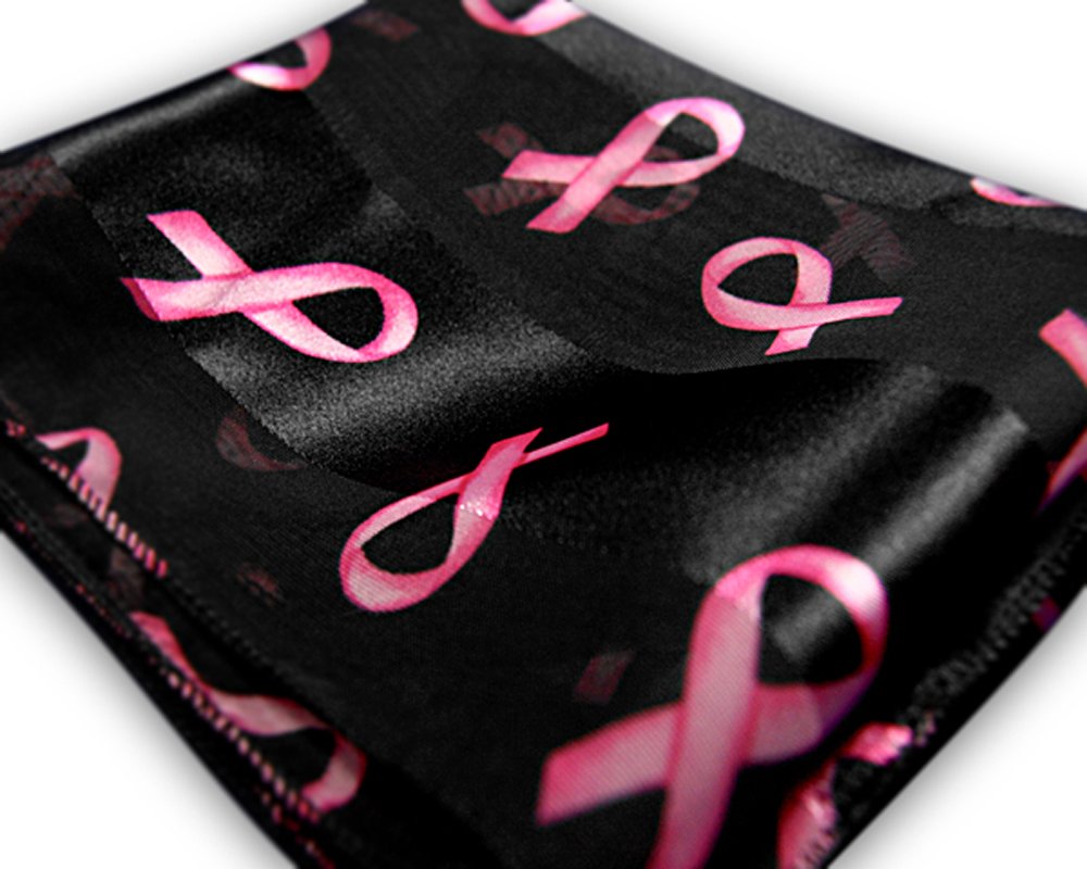 Pink Ribbon Scarves for Breast Cancer Awareness - Soft & Stylish Pink and Black Fundraising Scarves for Charity Events, Walks, and Support Groups