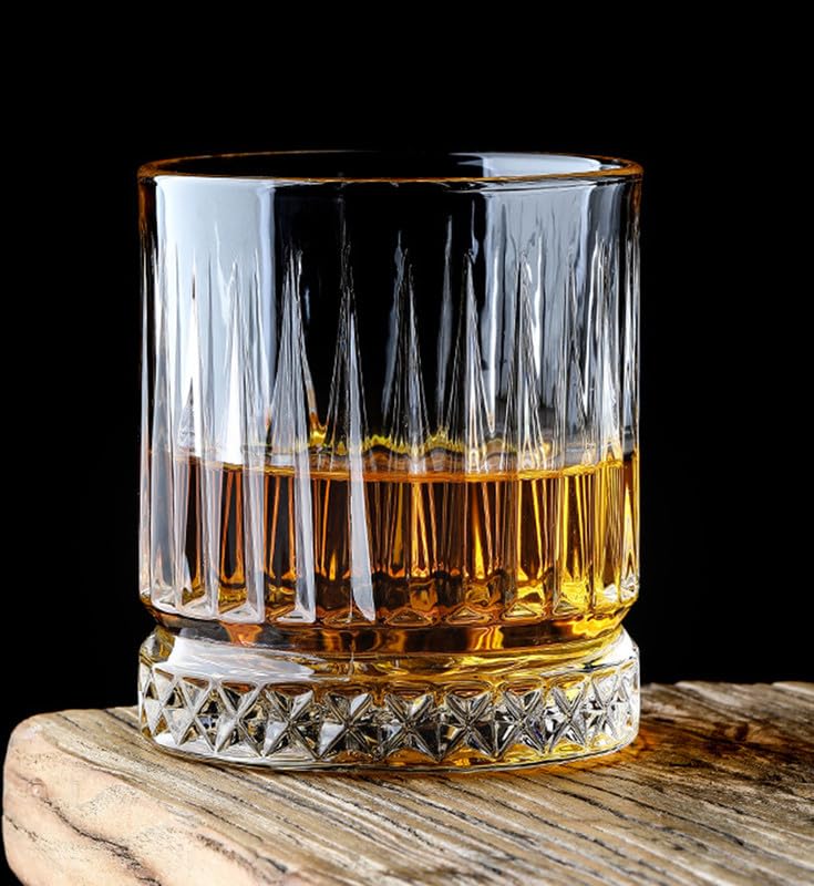 Premium MosQuick® Whisky Glasses Set of 6 - 355ml Crystal Old Fashioned Rocks Glasses - Scotch, Bourbon, Cocktail & Liquor Tumblers - Elegant Barware Gift for Men & Women - Perfect for Home Bars, Parties & Special Occasions