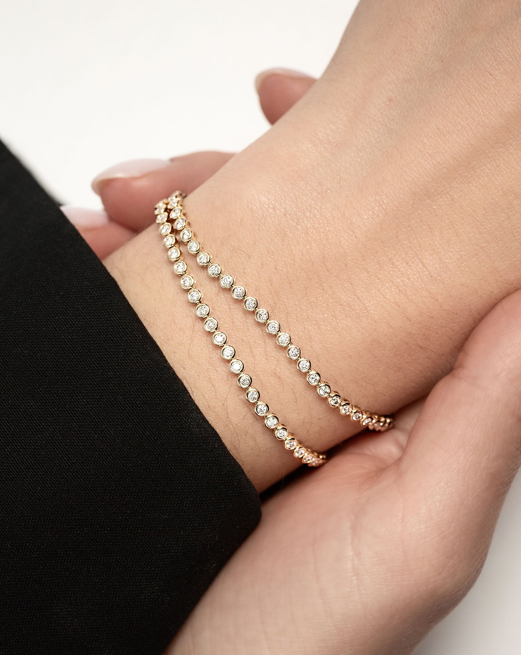 Elegant Bezel Mini Diamond Tennis Bracelet for Women - Dainty & Sparkling Jewelry Gift for Anniversary, Wedding, Party & Special Occasions