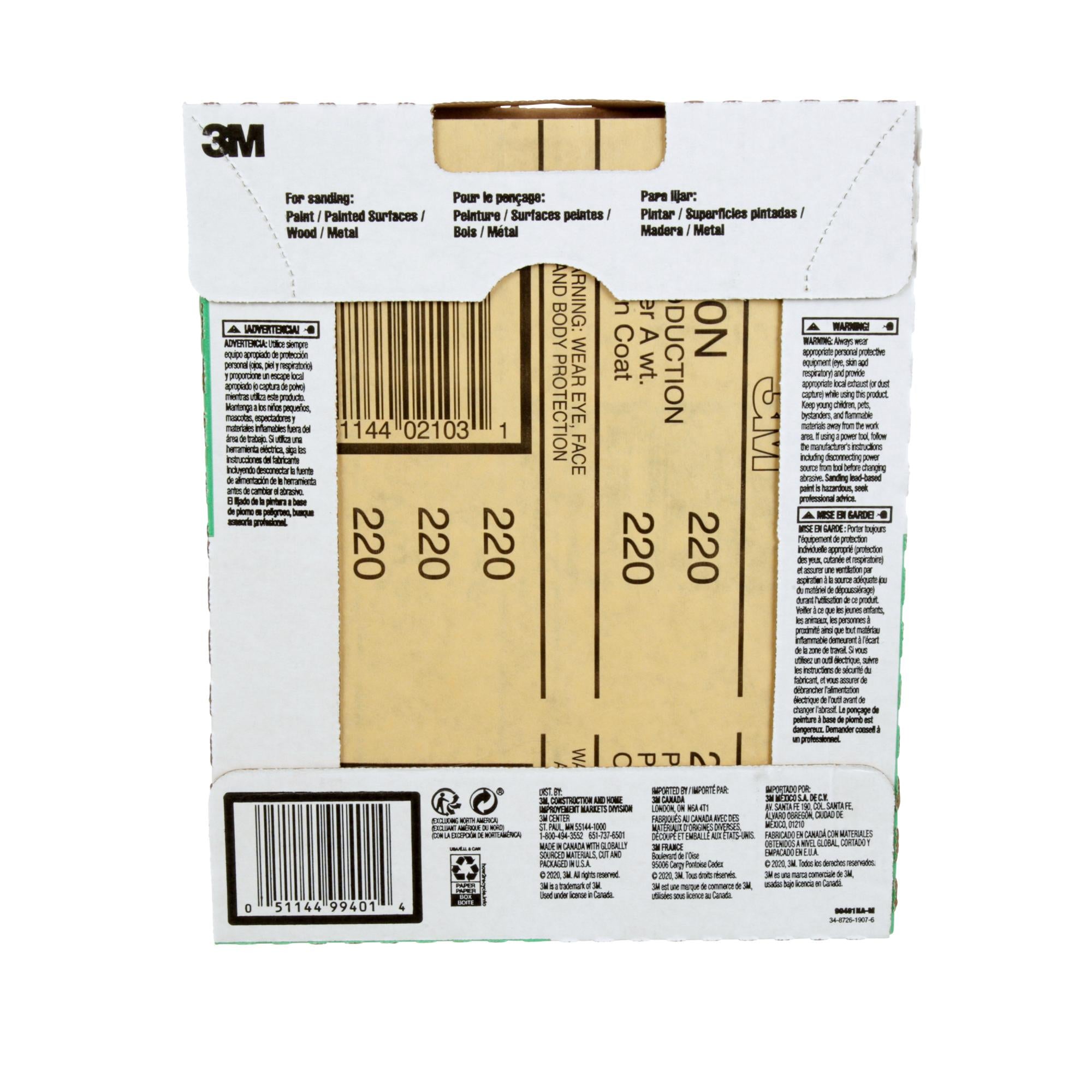 3M Aluminum Oxide Sandpaper 99401NA M, 9