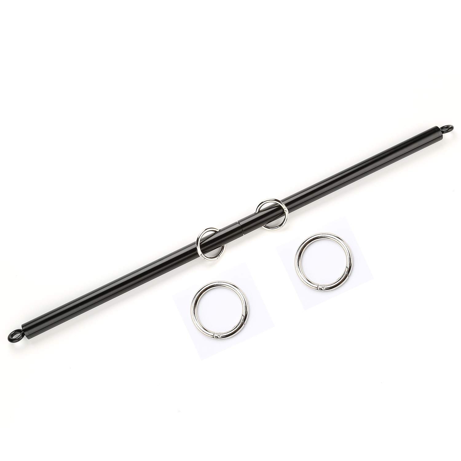 EXREIZST Adjustable Black Expandable Spreader Bar Set for Home Gym & CrossFit Training - Heavy Duty Exercise Equipment for Pull Ups, Stretching & Strength Workouts (Black)