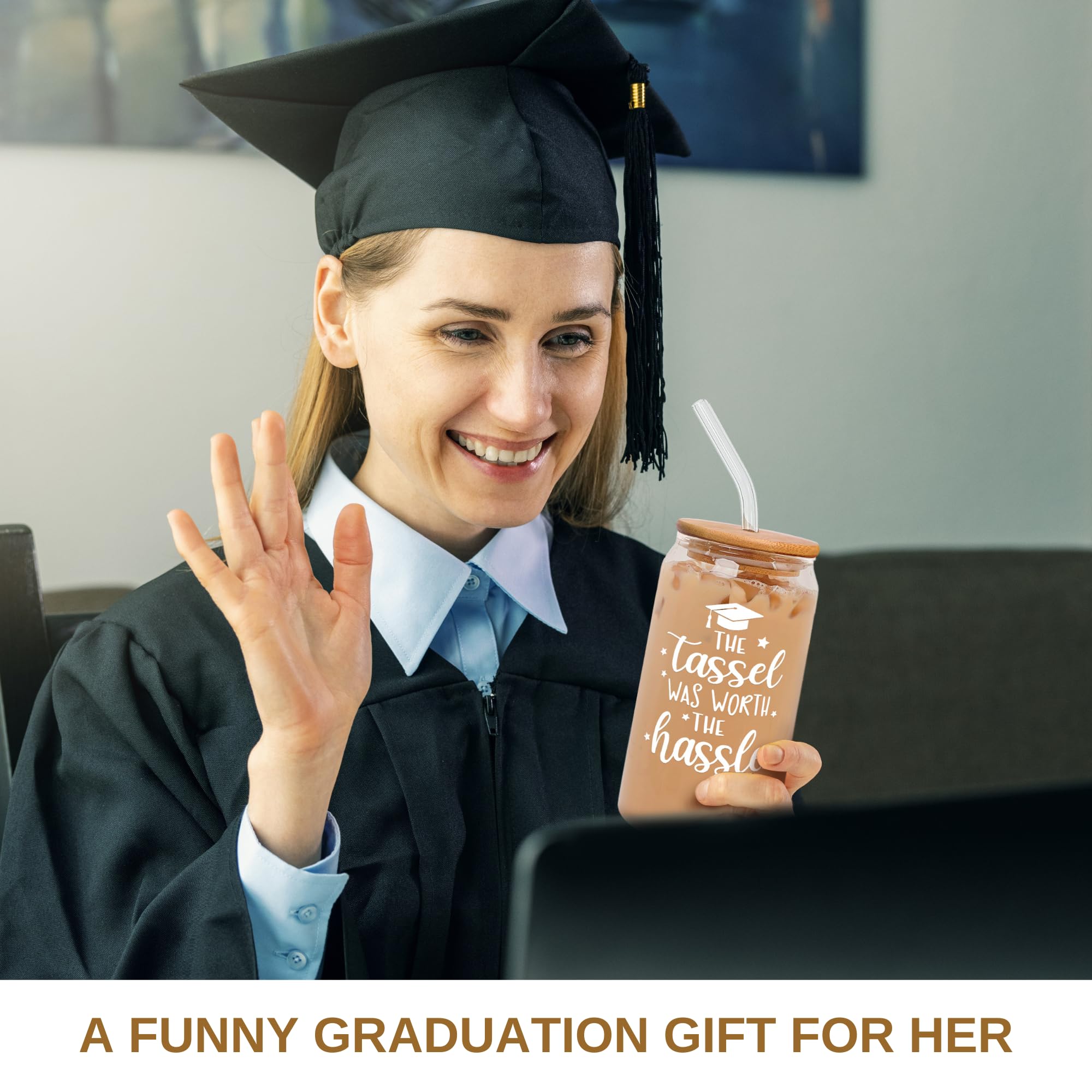 2024 Graduation Gifts for Her - High School & College Graduate Gift Ideas - 16 Oz Can Glass - Perfect for Celebrations, Parties & Dorm Decor
