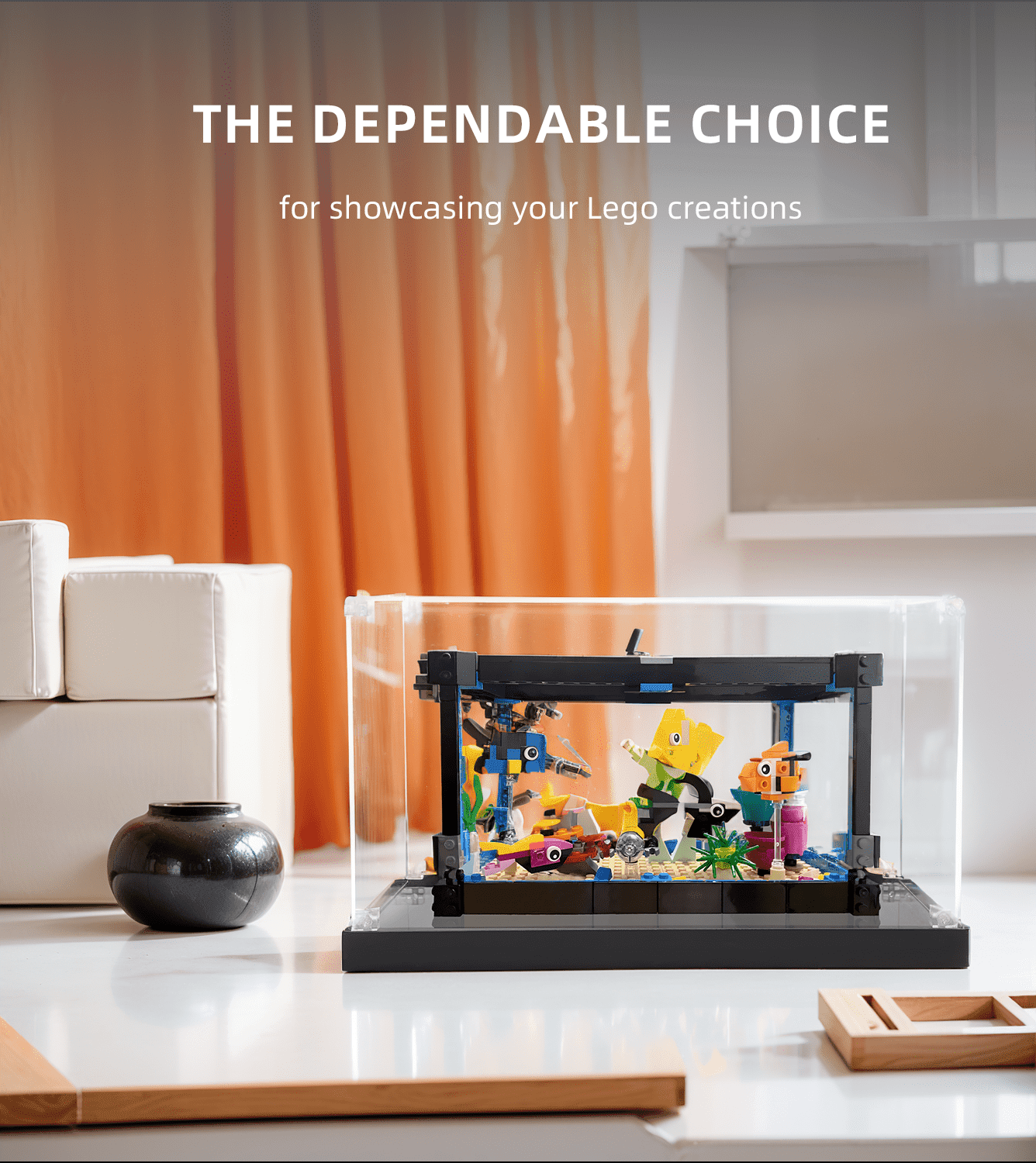 LEGO Creator 3in1 Fish Bowl 31122 Display Case - Clear Acrylic Showcase for Collectible LEGO Sets | Perfect for Home Decoration, Office Display & Gift Presentation