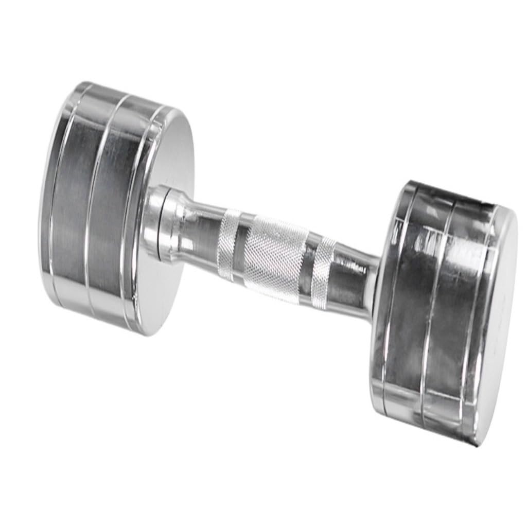 Premium Pure Steel Dumbbells Set 1kg-10kg for Home Gym - Electroplated Silver Dumbbells for Men & Women - Ideal for Strength Training, Weightlifting & Home Workouts (1KG, Silver)
