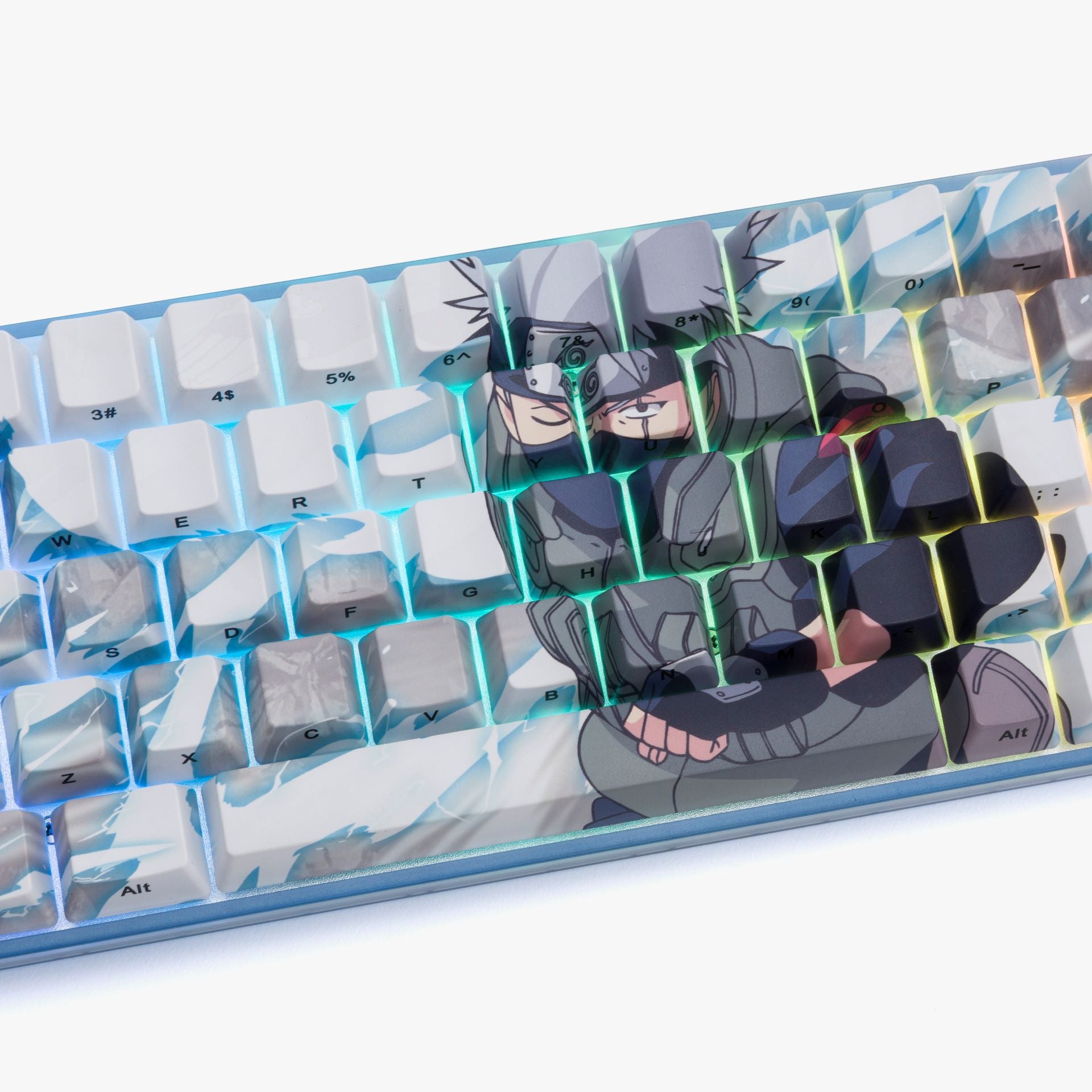 Naruto x HG 68 Keycaps Set - Kakashi Hatake Anime Mechanical Keyboard Keycaps for Gaming & Typing - Perfect for Naruto Fans, Custom Keyboards & PC Enthusiasts