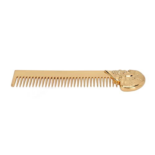 Premium Pocket Beard Comb - Lightweight & Durable Stainless Steel Travel Comb for Men - Perfect for Grooming, Styling & On-the-Go Use (Gold)