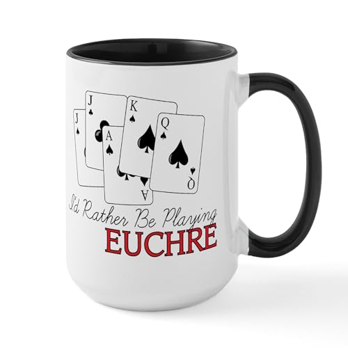 White/Black Inside - Euchre Playing Large Mug