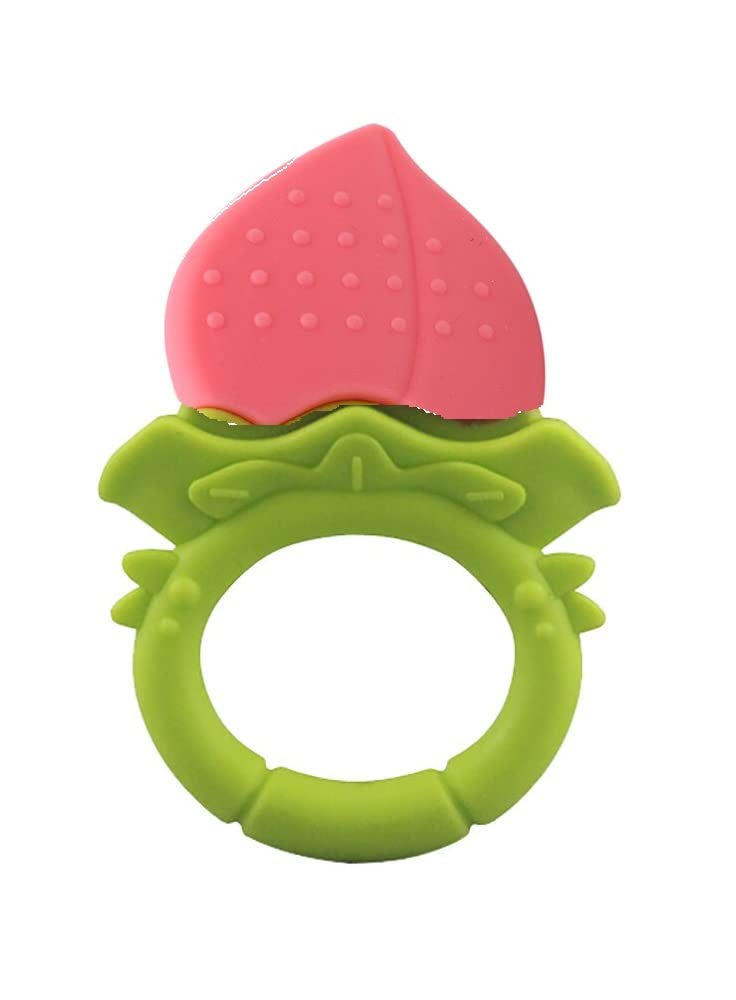 Infant Ganpati Enterprises Baby Fruit Shape Silicone Teether - BPA Free, Safe for 3-12 Months - Soothing Gum Relief for Teething Babies - Perfect for Home, Travel & Daycare Use