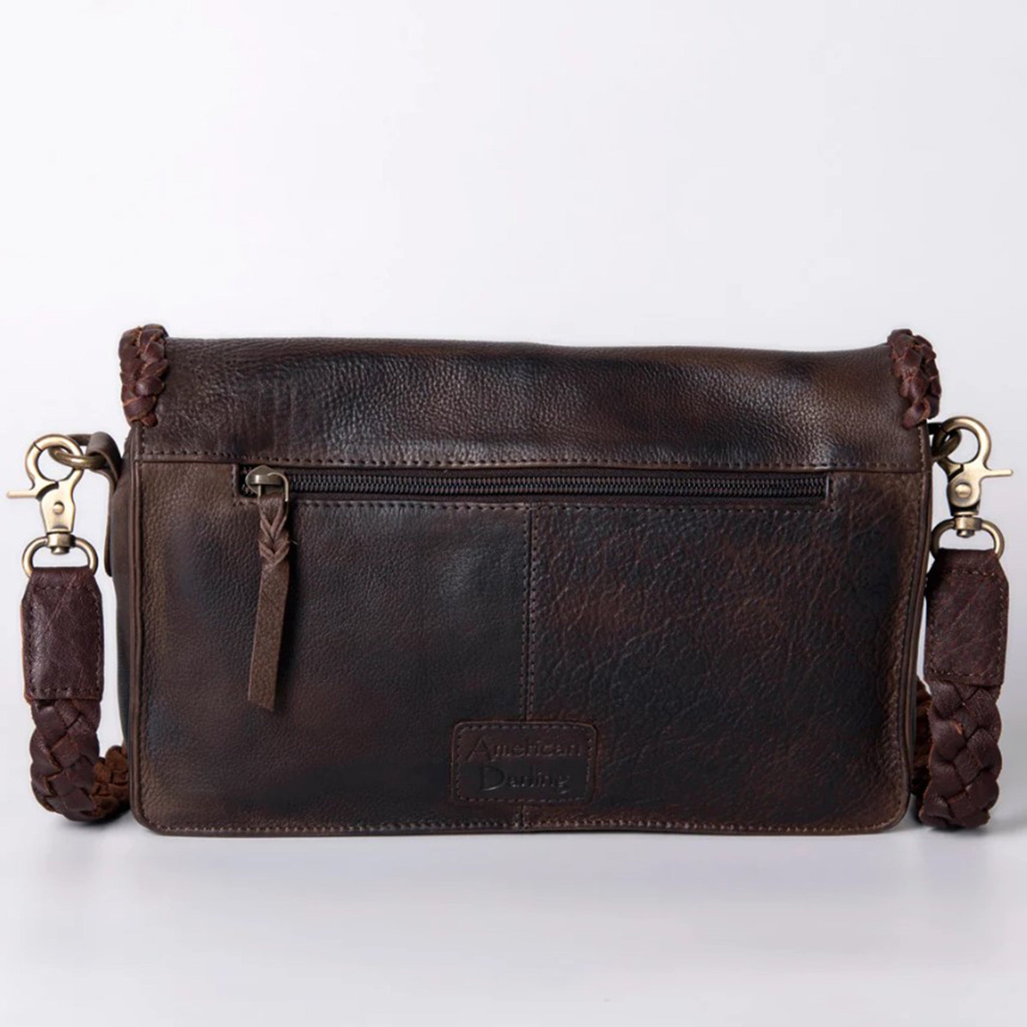 American Darling Smooth Leather Braid Purse - Stylish Crossbody Handbag for Women | Perfect for Work, Travel & Everyday Use
