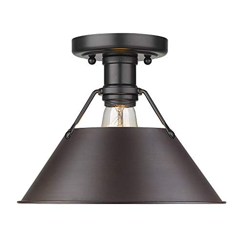 Matte Black with Rubbed Bronze Shade