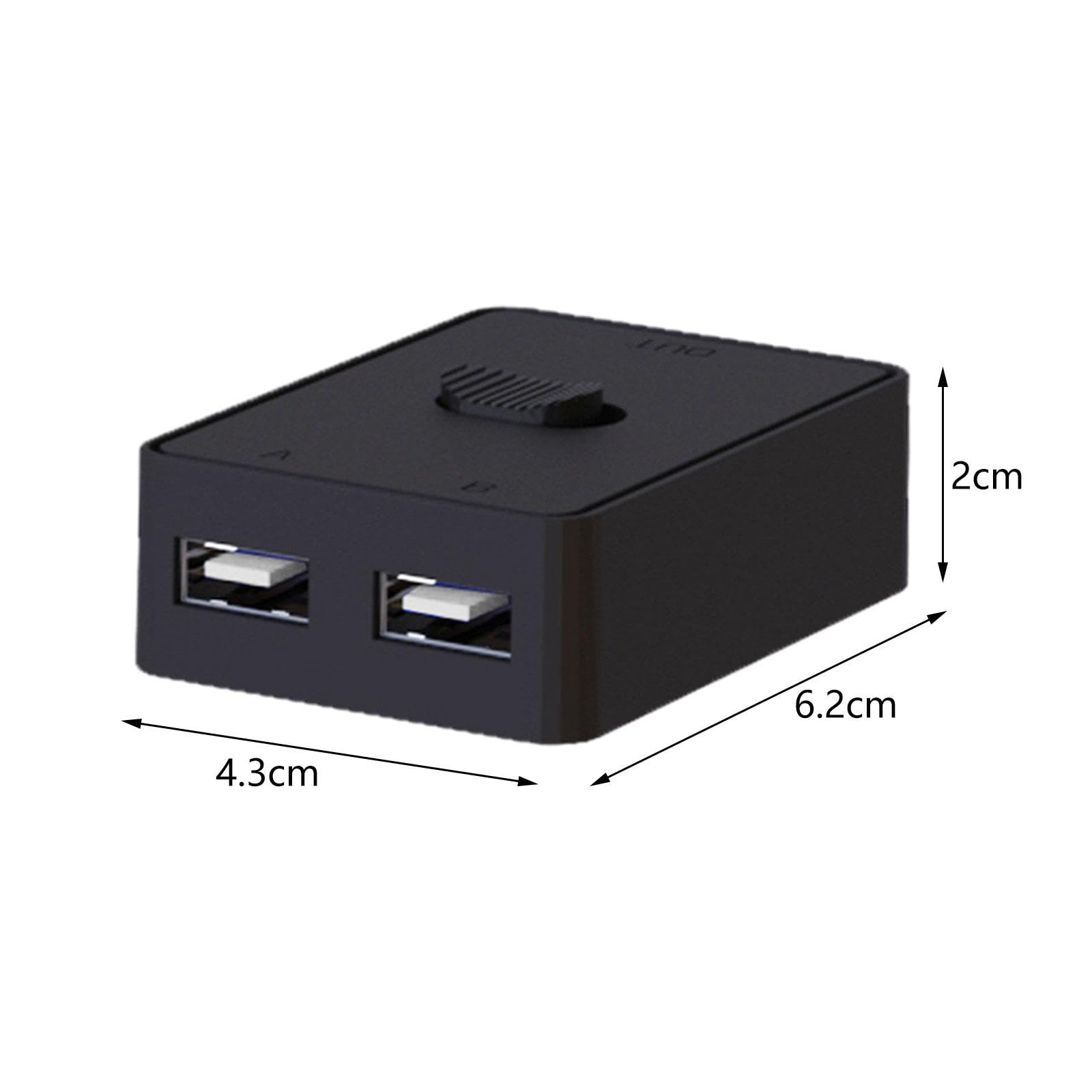 Dickly USB Printer Sharing Device - 2-Port USB 2.0 Switch Selector Box for PC | Plug & Play Peripheral Switcher | Share Printers & Devices Between 2 Computers | Home Office & Small Business Solution
