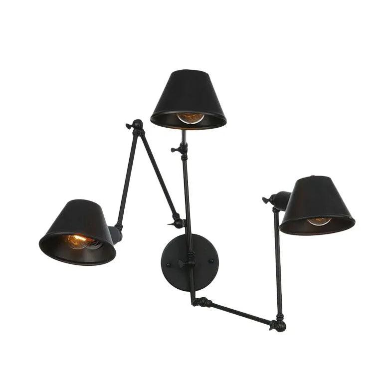 Multi-Arm Adjustable Industrial Wall Lights - Dimmable LED Workshop Lighting for Garage, Warehouse & Factory - Perfect for Task Lighting & Workspaces