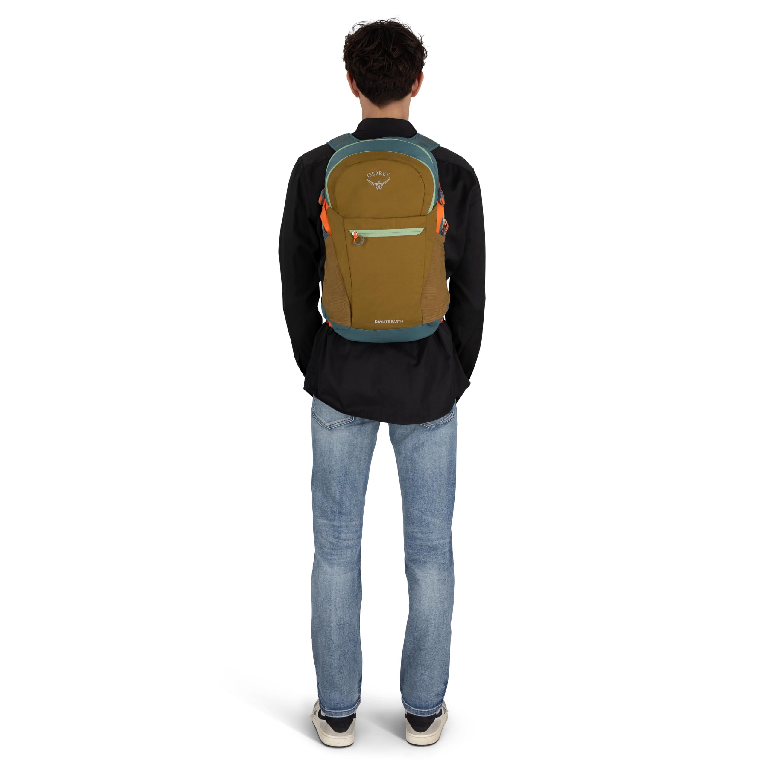 Osprey Daylite Plus Earth Commuter Backpack - Lightweight Hiking Daypack for Travel & Work, Dark Charcoal/Blue Flame - Perfect for Commuting, Outdoor Adventures & Daily Use