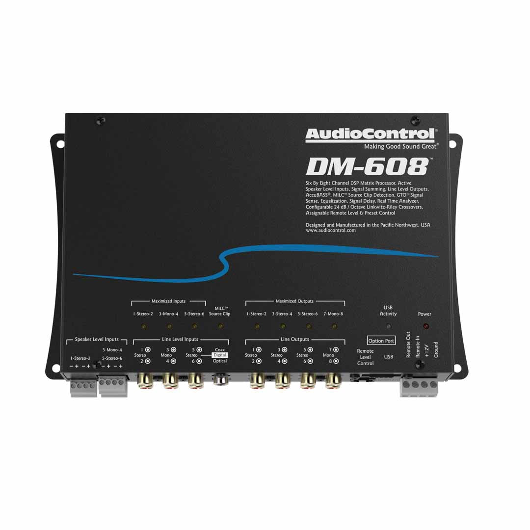AudioControl DM 608 6x8 DSP Matrix Processor - Professional Digital Signal Processor for Car Audio & Home Theater Systems - Perfect for Multi-Zone Audio Setup & Sound Optimization