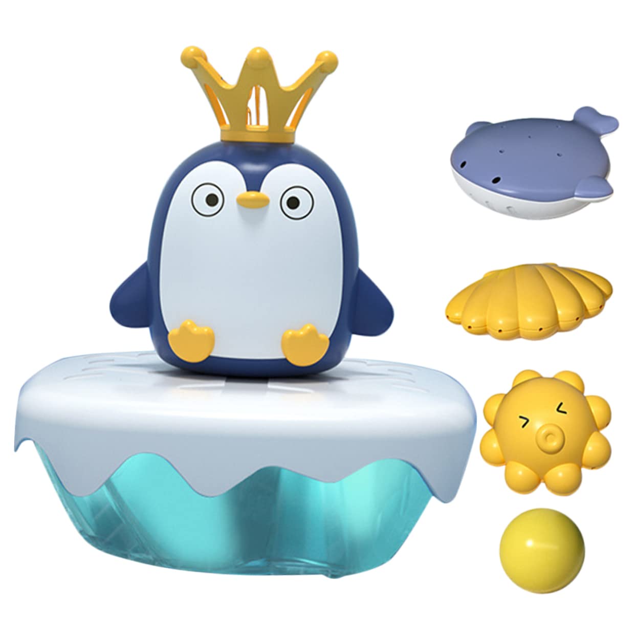 UPKOCH 4 Sets Penguin Bath Toys - Water Spray & Sprinkler Fun Bath Time Toys for Kids, Cute Penguin Shaped Bathroom Play Set for Toddlers & Babies - Perfect for Bathtub, Pool, and Outdoor Water Play