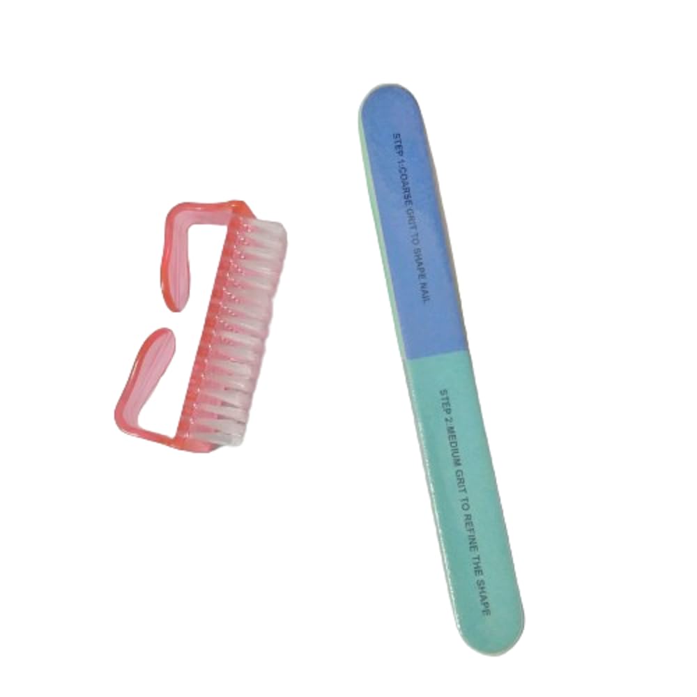 ZAUKY Nail Brush & Buffer Set - Manicure Tools for Clean & Shiny Nails at Home