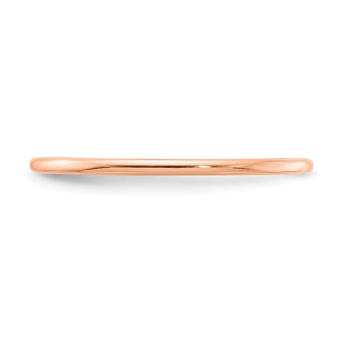 14K Gold Stackable Band Ring for Women & Men - Half Round Design in Rose, White & Yellow Gold - Multiple Sizes & Widths | Perfect for Layering, Wedding Bands & Everyday Jewelry