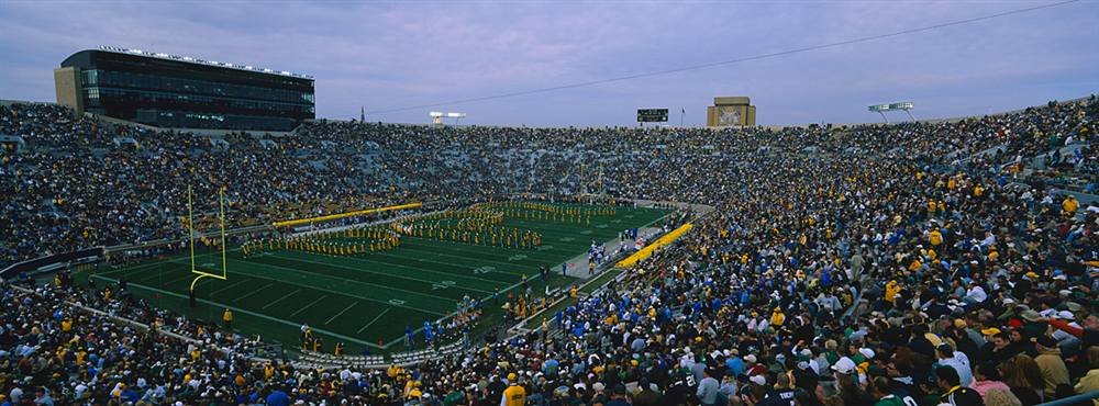 Peel & Stick Wall Mural - Notre Dame Stadium South Bend (24x9 inches) | Self-Adhesive Removable Wallpaper for Home, Office & Dorm Decor | Perfect for Sports Fans & College Memorabilia