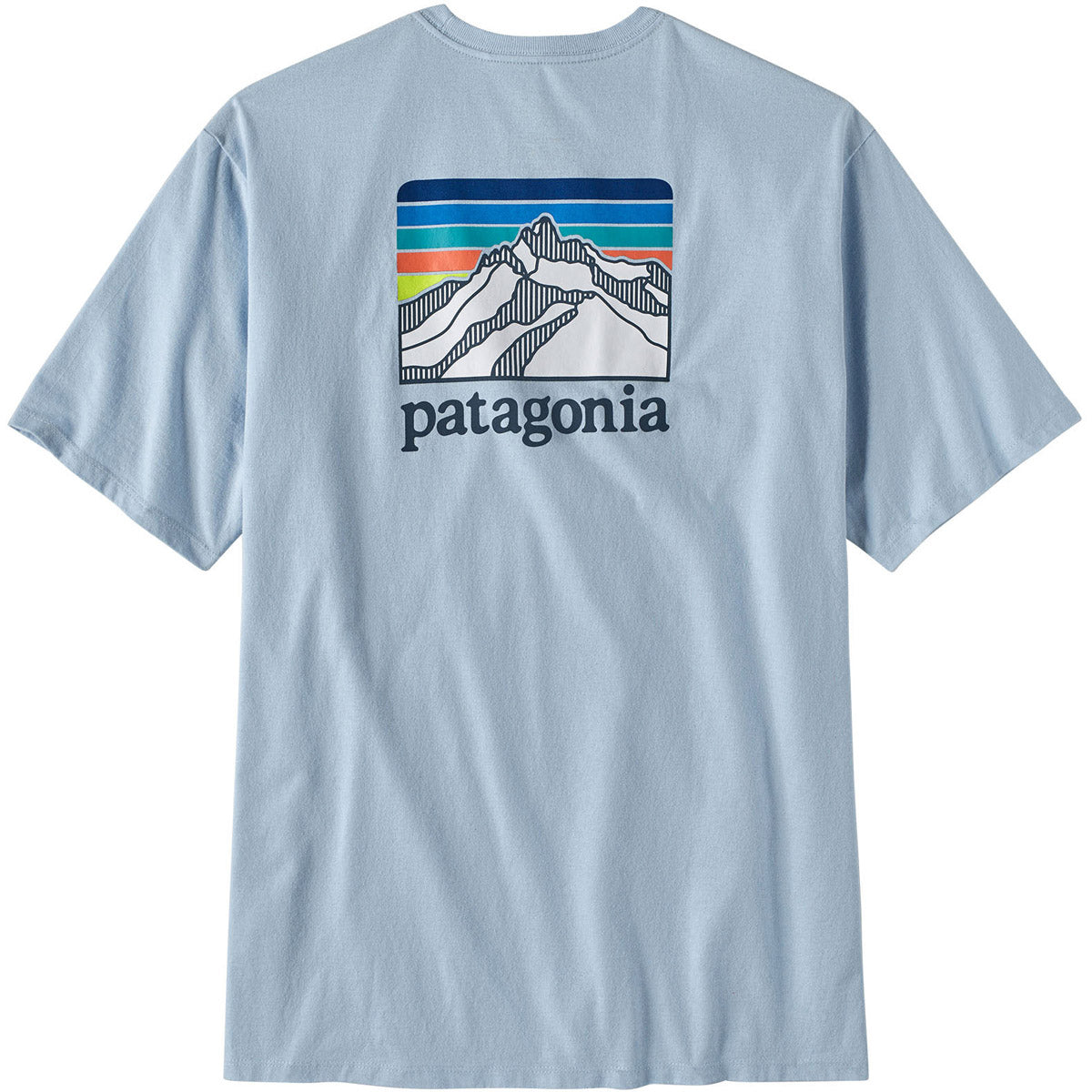 Men's Line Logo Ridge Pocket T-Shirt - Comfortable Casual Tee for Everyday Wear, Street Style & Outdoor Activities
