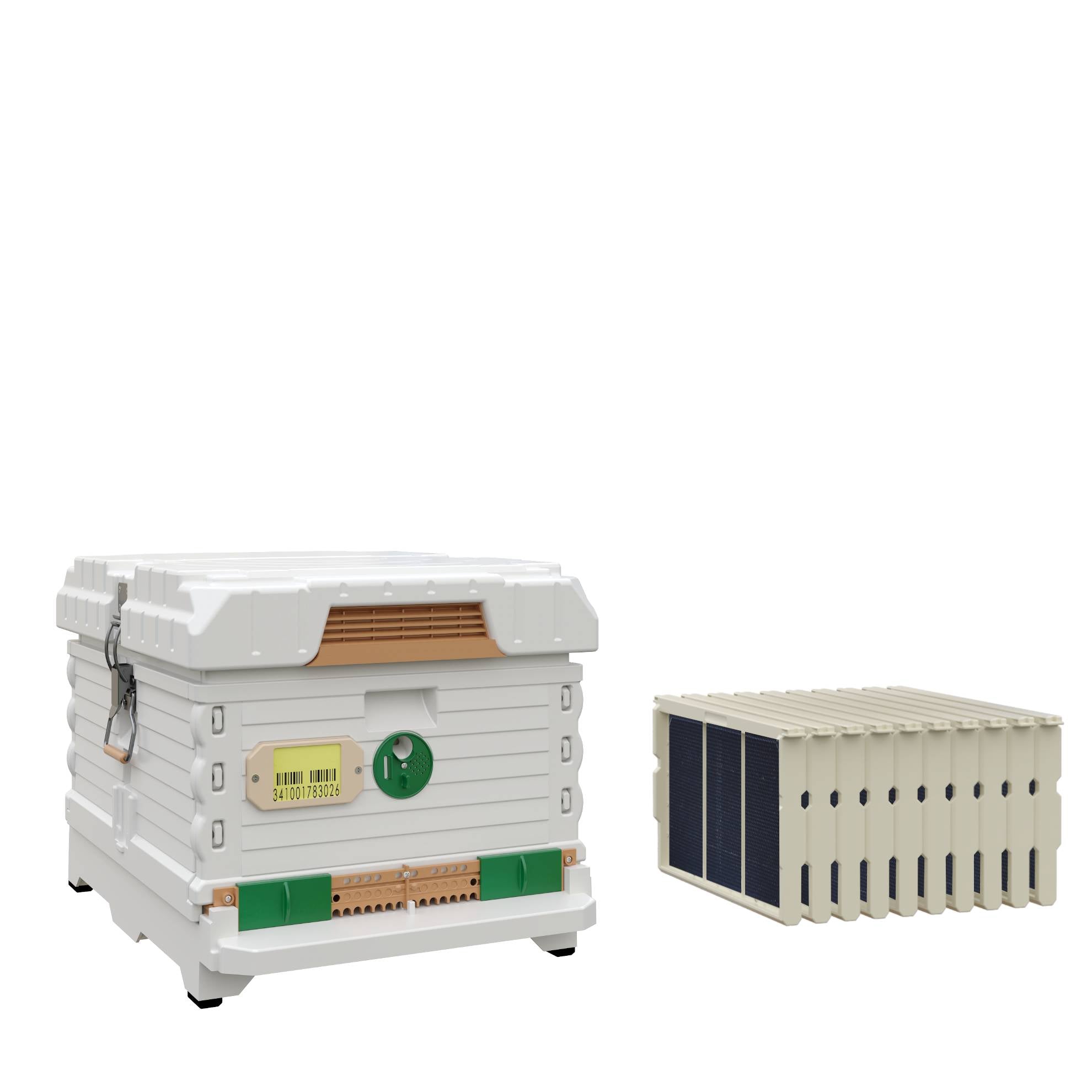 Premium Ergo PLUS White Single Brood Box Beehive Kit - Durable Bee Keeping Supplies for Backyard Beekeepers & Honey Production