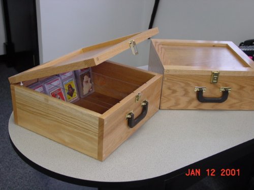 Premium Wooden Baseball Card Storage Box - Holds Graded & Ungraded Trading Cards - Secure Collectible Card Organizer for Display & Protection - Perfect for Home, Office, or Sports Memorabilia Collections
