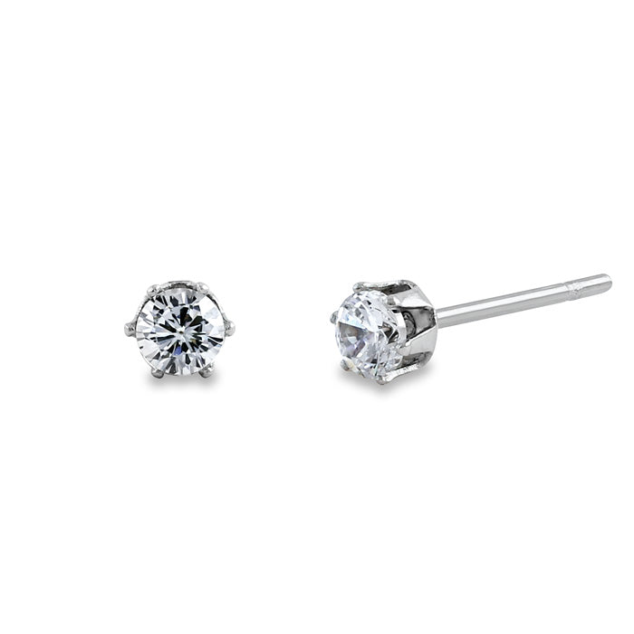 3mm CZ Stud Earrings for Women - Hypoallergenic Stainless Steel Earrings - Perfect for Everyday Wear, Gifts & Special Occasions