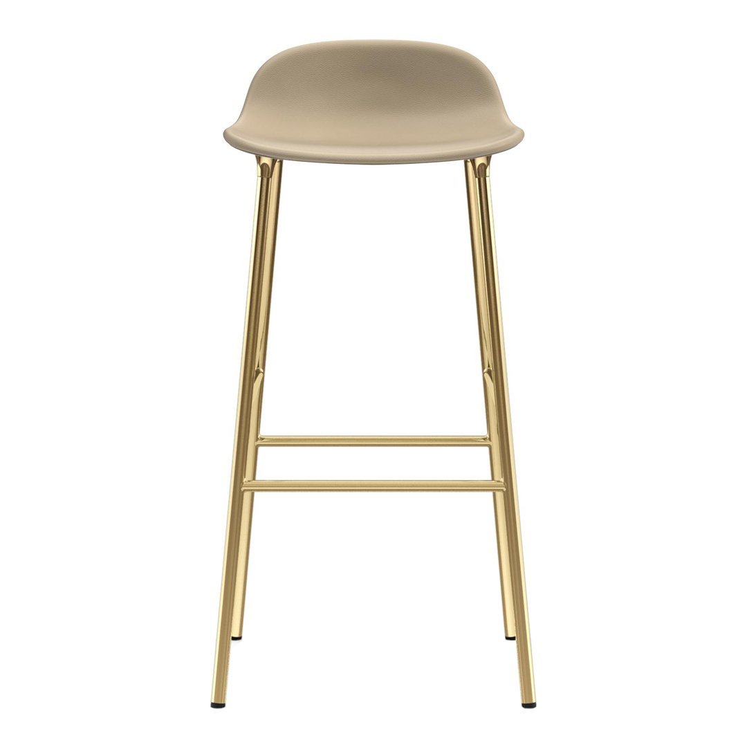 Modern Form Bar Stool with Metal Legs & Upholstered Seat - Perfect for Kitchen Islands, Home Bars & Commercial Use