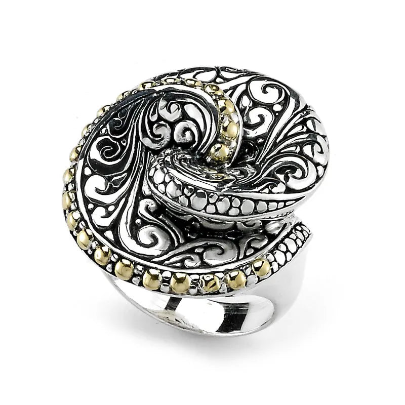Handmade Balinese Swirl Ring - Sterling Silver Boho Jewelry for Women | Perfect for Festivals, Weddings & Everyday Wear