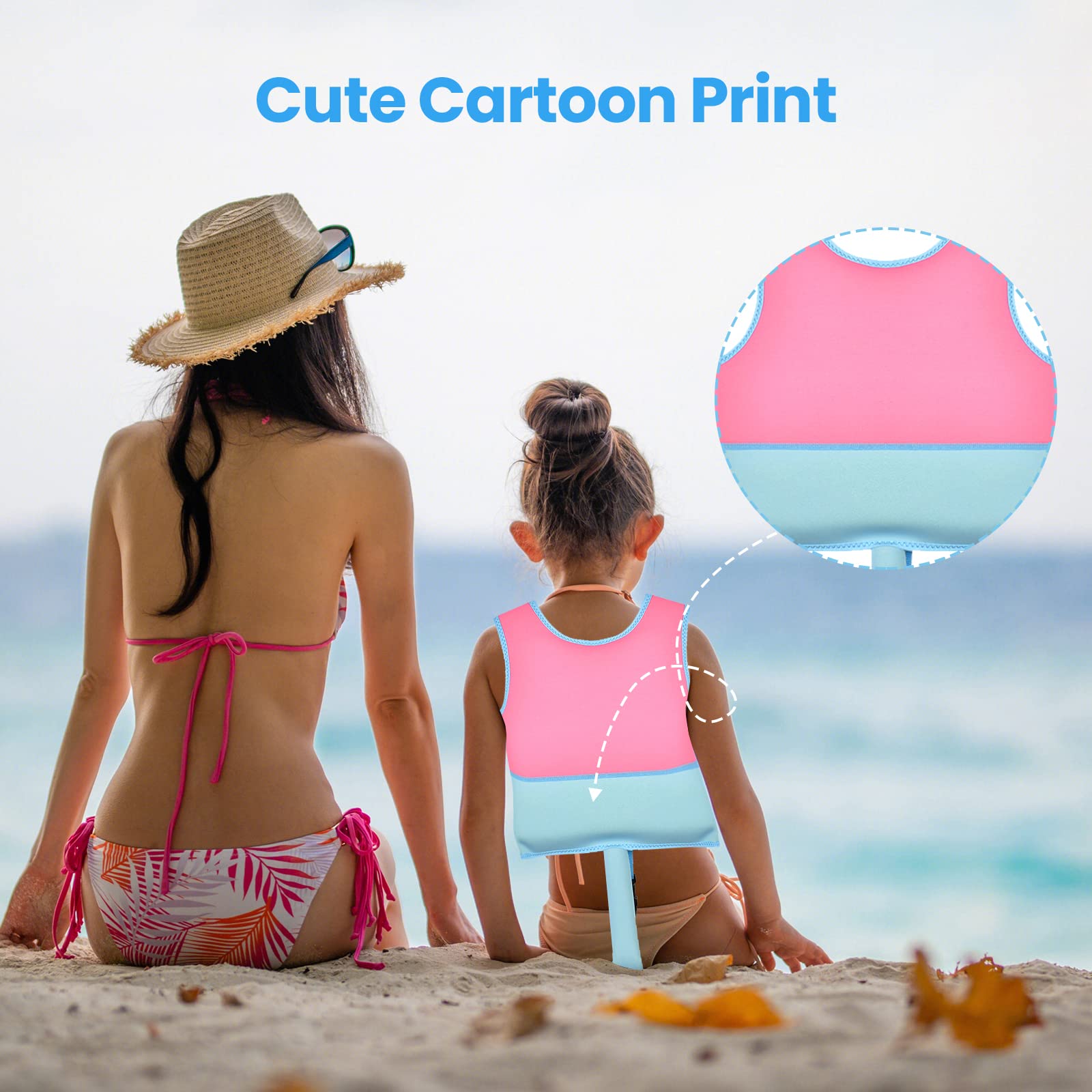 Best Neoprene Kids Swim Vest - Adjustable Safety Strap for Ages 1-6 | Swimming Aid for Toddlers & Preschoolers | Perfect for Pool, Beach & Water Park Safety